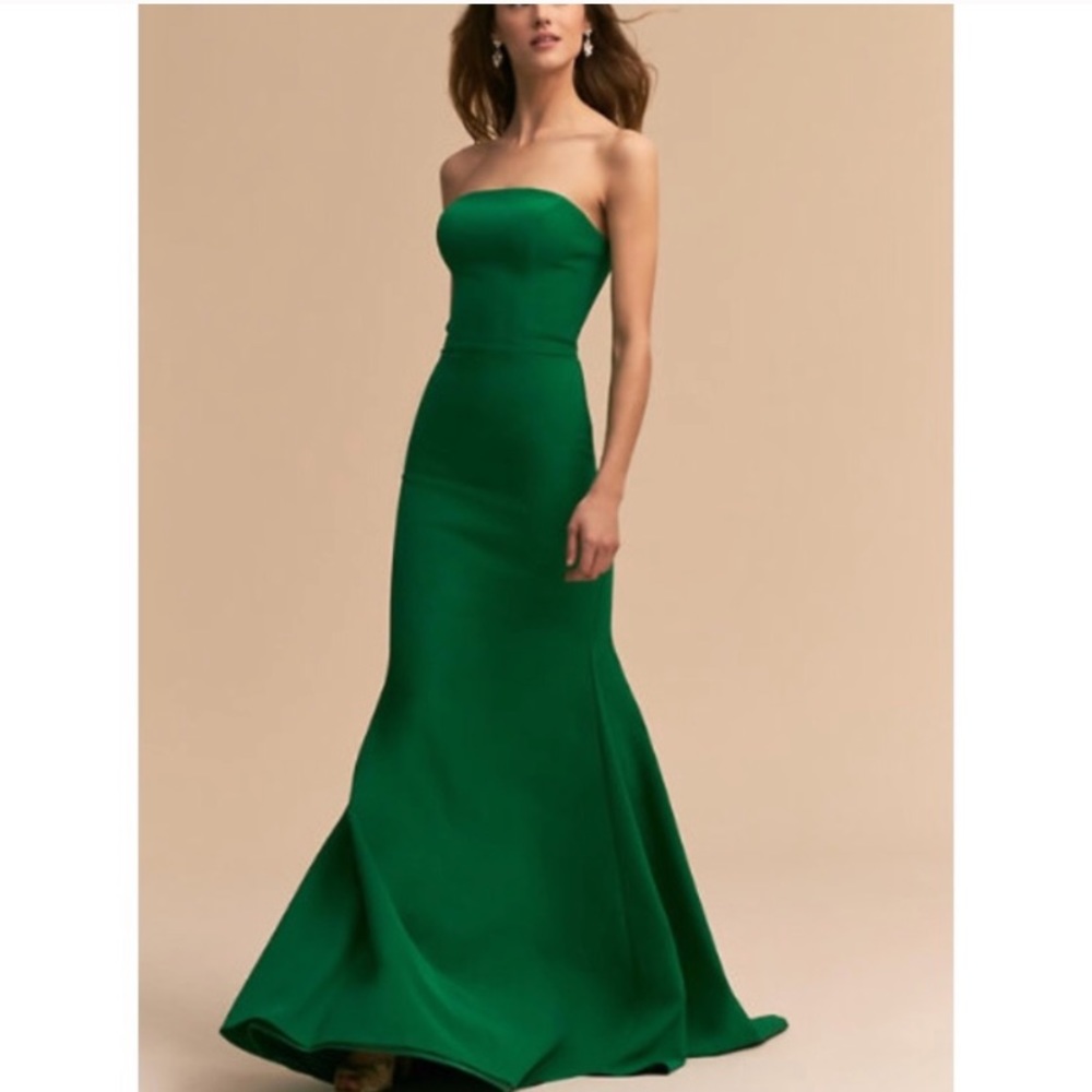 BHLDN Emerald Green Tess Dress